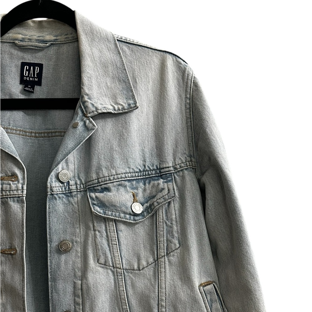 Gap Vintage Lt Wash Icon Denim Jacket 90s Trucker Jean Jacket Size XL - Picture 3 of 8